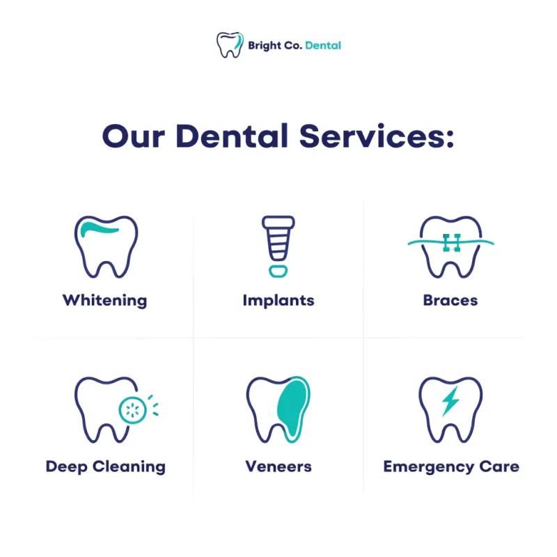 Everything your smile needs — under one roof. Save this for when you finally book that appointment. 🦷
