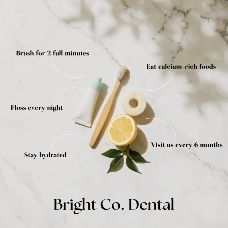 4 things to do every day for a healthier mouth. Save this — your dentist will thank you. 🪥