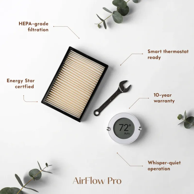 HEPA filter. Smart thermostat. 10-year warranty. The bundle most companies won't tell you about. 📦