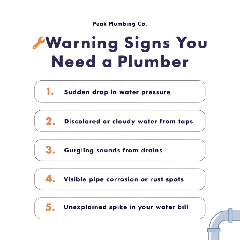 5 signs your plumbing is screaming for help. Save this BEFORE it bursts at 2am. 🚨