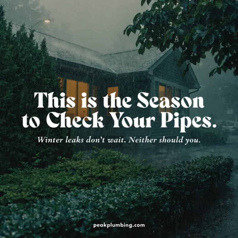 Pipes don't burst on Tuesday at noon. Check yours BEFORE the storm. 🌧️ Free inspection.